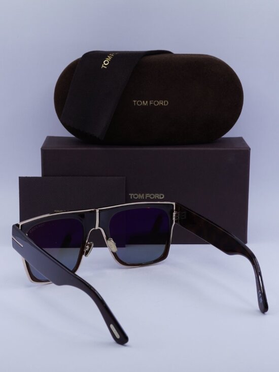 Tom Ford Edwin FT1073 48F Square Sunglasses - Brown / Havana / Brown